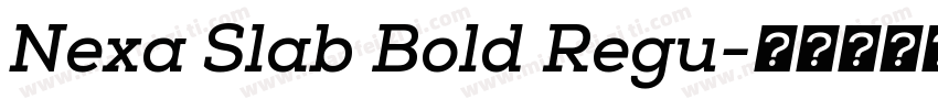 Nexa Slab Bold Regu字体转换